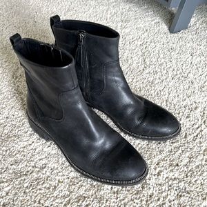 Franco Sarto Black Leather Booties